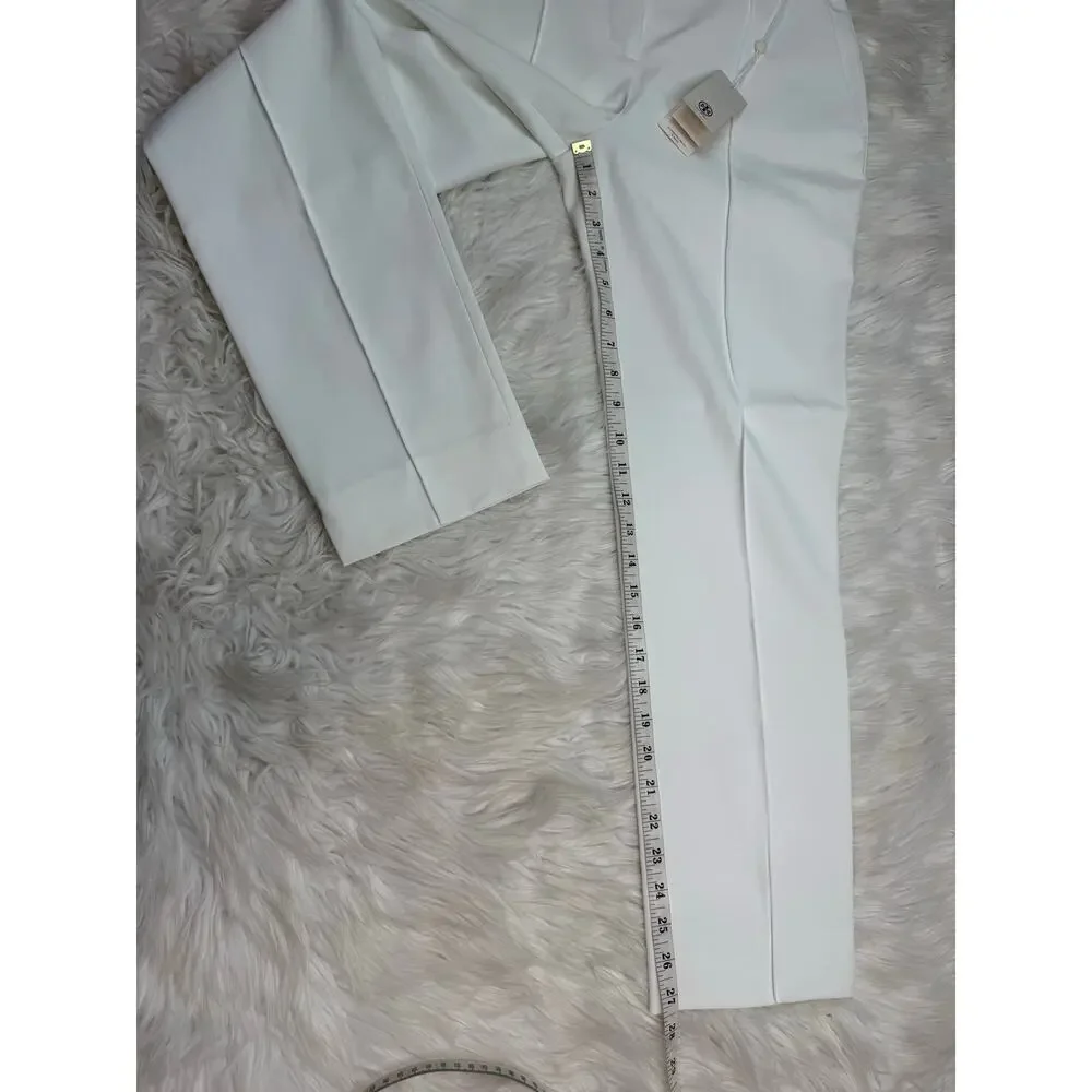 Tory Burch Sport Tech Twill Golf Pant Snow White Size 4 NWT Athleisure Preppy